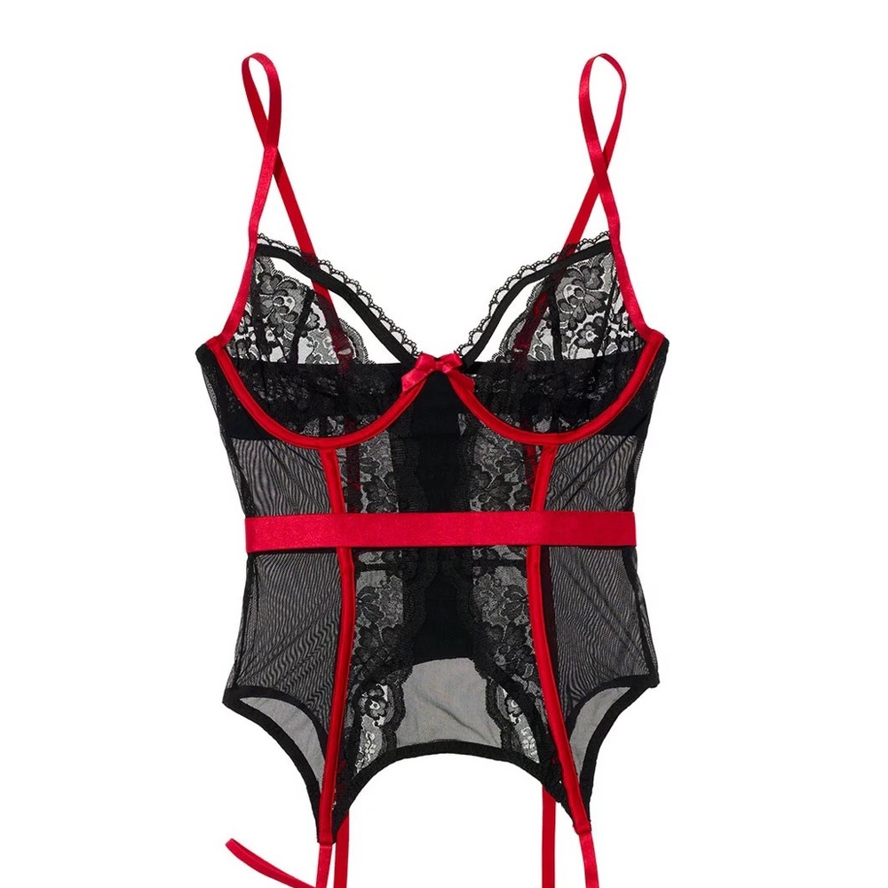 Adore Me Lyla Black Lace Bustier